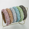 Handmade Sponge Diamond Widebrimmed Headband Geometric Style Hair Accessories For Women