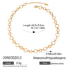 Handmade Stainless Steel And Titanium Steel Geometric Pattern Necklace With Electroplating For Women