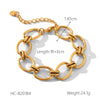 Handmade Stainless Steel Ball Ball Chain Bracelet For Women With Geometric Pattern 18K Gold Plated