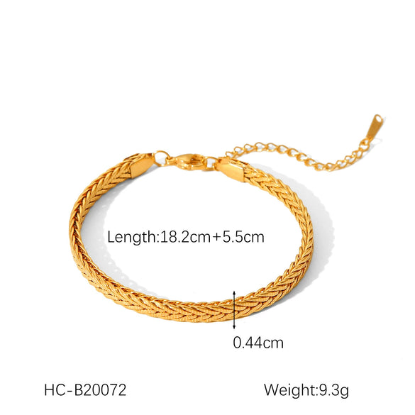 Handmade Stainless Steel Ball Ball Chain Bracelet For Women With Geometric Pattern 18K Gold Plated