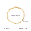 Handmade Stainless Steel Ball Ball Chain Bracelet For Women With Geometric Pattern 18K Gold Plated