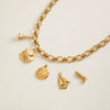 Handmade Stainless Steel Ball Necklace With Geometric Pattern Electroplated For Women