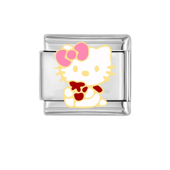 Handmade Stainless Steel Bracelet With Cartoon Characters And Dripping Oil Design For Women