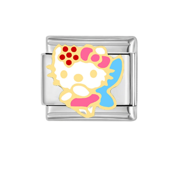 Handmade Stainless Steel Bracelet With Cartoon Characters And Dripping Oil Design For Women