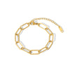 Handmade Stainless Steel Chain Necklace And Bracelet For Women Retro Geometric Style Vacuum Real Gold Electroplating In Pvd Furnace Jewelry Wholesale