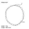 Handmade Stainless Steel Chain Necklace And Bracelet For Women Retro Geometric Style Vacuum Real Gold Electroplating In Pvd Furnace Jewelry Wholesale