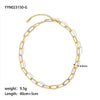 Handmade Stainless Steel Chain Necklace And Bracelet For Women Retro Geometric Style Vacuum Real Gold Electroplating In Pvd Furnace Jewelry Wholesale