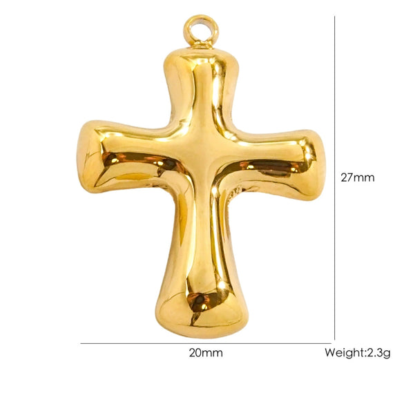 Handmade Stainless Steel Cross Jewelry Accessories With Electroplating Process And Classic Fashion Style