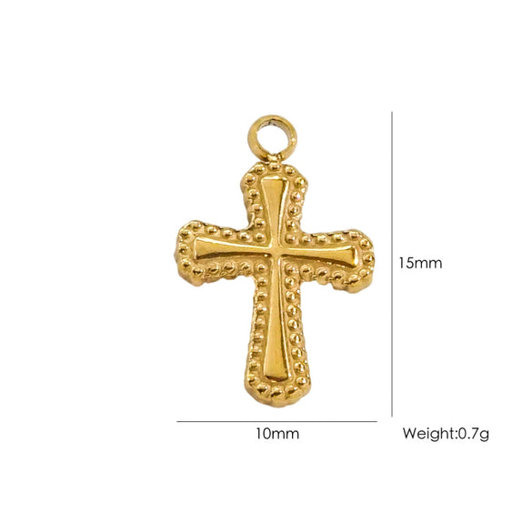 Handmade Stainless Steel Cross Jewelry Accessories With Electroplating Process And Classic Fashion Style