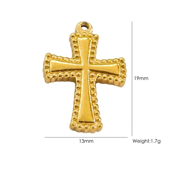Handmade Stainless Steel Cross Jewelry Accessories With Electroplating Process And Classic Fashion Style