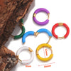 Handmade Stainless Steel Ear Buckle With Enamel Color And Oil Drop Design Geometric Style Electroplated