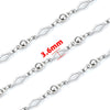 Handmade Stainless Steel Electrolytic Plating Closed Lantern Chain Necklace And Bracelet With Diamond Simple And Durable