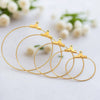 Handmade Stainless Steel Geometric Earrings And Hair Accessories With Electroplating
