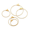 Handmade Stainless Steel Geometric Earrings And Hair Accessories With Electroplating