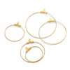 Handmade Stainless Steel Geometric Earrings And Hair Accessories With Electroplating