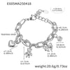 Handmade 316L Stainless Steel Geometric Pattern Women's Fashion Electroplated Bracelet With Bear Love Bow Multiaccessories