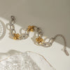 Handmade Stainless Steel Geometric Style Ball Bead Chain Bracelet With Electroplating Jewelry