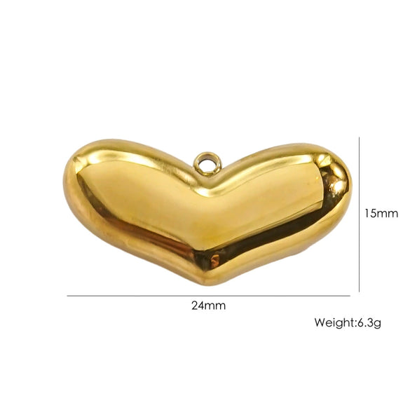 Handmade Stainless Steel Heartshaped Love Series Necklace Earrings Bracelet Pendant Accessories With 14K Gold Electroplating