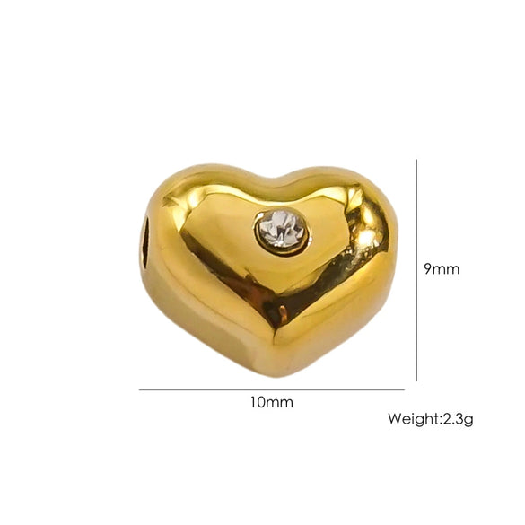 Handmade Stainless Steel Heartshaped Love Series Necklace Earrings Bracelet Pendant Accessories With 14K Gold Electroplating
