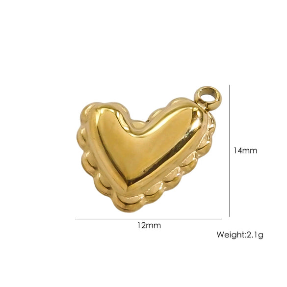 Handmade Stainless Steel Heartshaped Love Series Necklace Earrings Bracelet Pendant Accessories With 14K Gold Electroplating