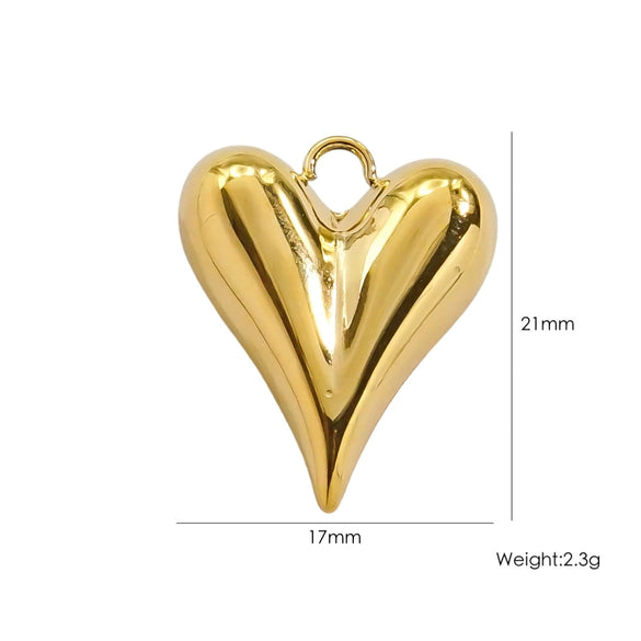 Handmade Stainless Steel Heartshaped Love Series Necklace Earrings Bracelet Pendant Accessories With 14K Gold Electroplating