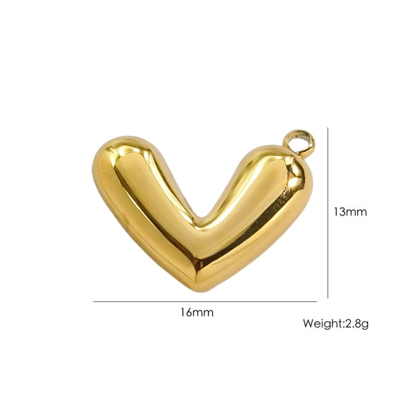 Handmade Stainless Steel Heartshaped Love Series Necklace Earrings Bracelet Pendant Accessories With 14K Gold Electroplating