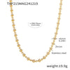 Handmade 316L Stainless Steel Inlaid Zircon Light Luxury Clavicle Necklace And Bracelet Set With Electroplating