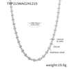 Handmade 316L Stainless Steel Inlaid Zircon Light Luxury Clavicle Necklace And Bracelet Set With Electroplating