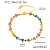 Handmade 316L Stainless Steel Inlaid Zircon Light Luxury Clavicle Necklace And Bracelet Set With Electroplating