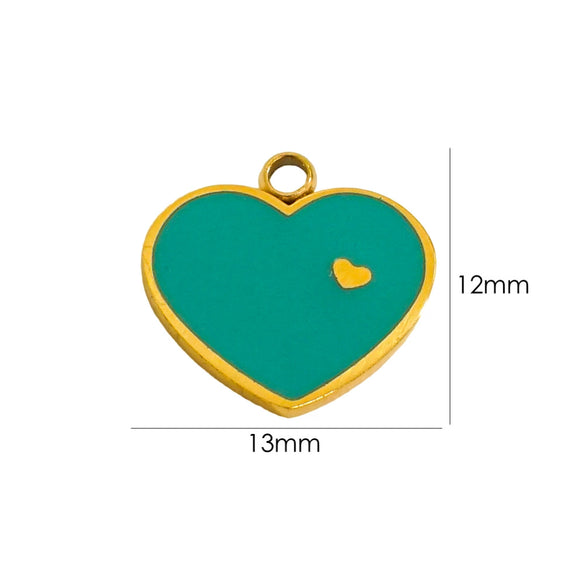 Handmade Stainless Steel Jewelry Accessories Pendant With Dripping Oil Treatment Flower Pineapple Rainbow Love Design