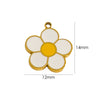 Handmade Stainless Steel Jewelry Accessories Pendant With Dripping Oil Treatment Flower Pineapple Rainbow Love Design