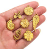Handmade Stainless Steel Jewelry Accessories With Totem Pattern And 18K Electroplating For Pendant Bracelet Necklace