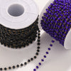 Handmade Stainless Steel Mixed Color Beaded Crystal Chain Clip Jewelry With Vacuum Gold Plating