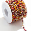 Handmade Stainless Steel Mixed Color Beaded Crystal Chain Clip Jewelry With Vacuum Gold Plating