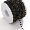 Handmade Stainless Steel Mixed Color Beaded Crystal Chain Clip Jewelry With Vacuum Gold Plating