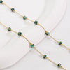 Handmade Stainless Steel Natural Stone Chain Necklace Bracelet With Vacuum In Furnace Electroplating