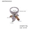 Handmade Stainless Steel Pvd Plated Geometric Tassel Ring For Women Light Luxury Creative Jewelry