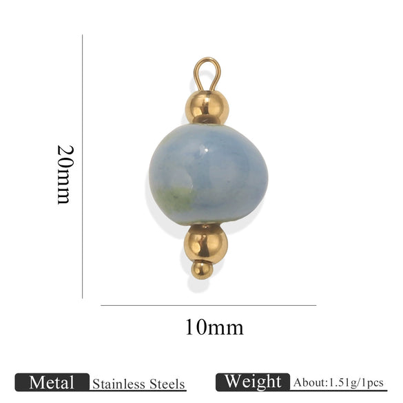 Handmade Stainless Steel Shell Conch And Heart Shape Pendant For Jewelry With Electroplating Retro Style
