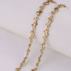Handmade Stainless Steel Vacuum Chain With Golden Heart Cross Frame And Five Pointed Star For Diy Necklace Accessories Electroplated