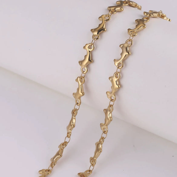 Handmade Stainless Steel Vacuum Chain With Golden Heart Cross Frame And Five Pointed Star For Diy Necklace Accessories Electroplated