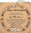 Handmade Stainless Steel Wave Beaded Turquoise Bracelet Geometric Ethnic Style Women's Bracelet