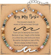 Handmade Stainless Steel Wave Beaded Turquoise Bracelet Geometric Ethnic Style Women's Bracelet