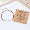 Handmade Stainless Steel Wave Beaded Turquoise Bracelet Geometric Ethnic Style Women's Bracelet