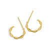 Handmade 925 Sterling Silver Geometric Twist Earrings For Women Minimalist Student Fashion Jewelry