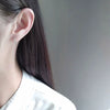 Handmade 925 Sterling Silver Geometric Twist Earrings For Women Minimalist Student Fashion Jewelry