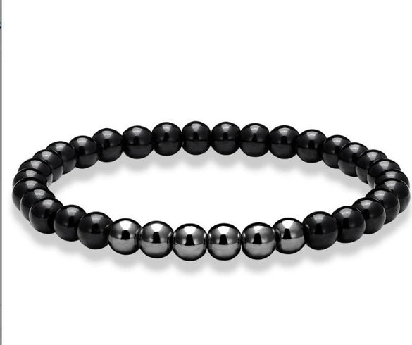 Handmade Stone Beaded Bracelet Geometric Style Unisex