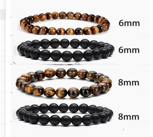 Handmade Stone Beaded Bracelet Geometric Style Unisex