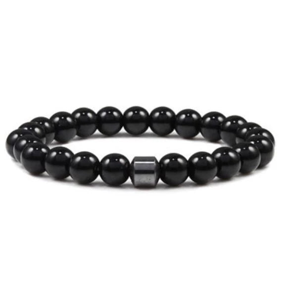 Handmade Stone Beaded Bracelet Geometric Style Unisex
