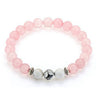 Handmade Stone Beaded Couple Bracelet With 8Mm Crystal White Turquoise Frosted Geometric Design Unisex