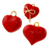 Handmade Sweet Heart Shape Copper Jewelry Pendant With Dripping Oil Design For Women
